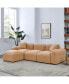 Фото #2 товара L-Shape Modular Sectional Sofa, DIY Combination, Teddy Fabric, Camel