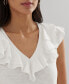 ფოტო #4 პროდუქტის Women's Ruffled Sleeveless Tee