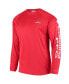 Men's Red Georgia Bulldogs Terminal Tackle Omni-Shade Raglan Long Sleeve T-shirt