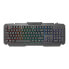 LogiLink ID0185 - USB - Membrane - QWERTY - RGB LED - Black - Mouse included