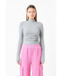 ფოტო #5 პროდუქტის Women's Ruched Turtleneck Top