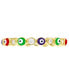 Cubic Zirconia & Enamel Evil Eye Stack Band in 14k Gold-Plated Sterling Silver