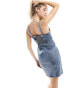 Фото #8 товара Tommy Jeans denim bustier dress in mid wash