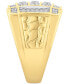 ფოტო #4 პროდუქტის Men's Diamond Cluster Ring (1 ct. t.w.) in 10k Gold