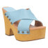 Фото #2 товара Dingo Driftwood Studded Platform Womens Blue Casual Sandals DI849-400