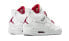 Jordan Air Jordan 4 white university red 耐磨 低帮 复古篮球鞋 男女同款 白红