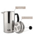 Фото #3 товара French Press Double-Walled Glass & Stainless Steel Coffee Maker