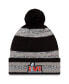 Фото #2 товара Men's Heathered Gray, Black Los Angeles Rams Super Bowl LVI Champions Parade Cuffed Pom Knit Hat