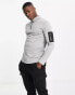 A Better Life Exists Active half zip long sleeve t-shirt in grey