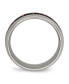 ფოტო #3 პროდუქტის Titanium Black and Red Carbon Fiber Inlay Wedding Band Ring