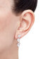 ფოტო #2 პროდუქტის Cubic Zirconia Heart Triple Drop Earrings in Sterling Silver