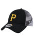 Фото #1 товара Men's Black Pittsburgh Pirates Team Slick Trucker 9TWENTY Adjustable Hat