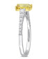 ფოტო #3 პროდუქტის Sapphire and Diamond Engagement Ring in 14K White Gold