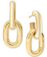 ფოტო #2 პროდუქტის Convertible Polished Drop Circle Hoop Earrings in 10k Gold