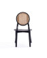 Versailles 4-Piece Round Ash Wood and Natural Cane Dining Chair