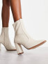 Фото #3 товара ALDO Audrella heeled ankle boots in ecru