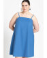 ფოტო #2 პროდუქტის Plus Size Relaxed Square Neck Mini Dress