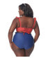 Фото #2 товара Plus Size Ruffled High Waist Cape May Swim Bottoms