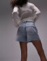 Topshop denim A line mom short in bleach