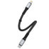 Фото #2 товара Kabel przewód płaski krótki do iPhone USB-C - Lightning L10P PD 20W 23cm czarny