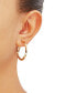 ფოტო #2 პროდუქტის Medium Twist Round Hoop Earrings in 10k Gold, 30mm