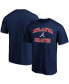 Фото #3 товара Men's Navy Atlanta Braves Heart Soul T-shirt