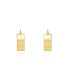 ფოტო #2 პროდუქტის Mini Square Tube Huggie Hoop Earrings 14K Gold