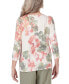 Фото #2 товара Petite Tuscan Sunset Floral-Print Embellished Textured Top