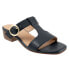 Фото #2 товара Trotters Nanna T2410-400 Womens Black Leather Heeled Sandals Shoes 11