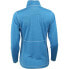 SHOEBACCA Coverstitch Heather Layering Pullover Womens Blue Casual Athletic Oute