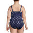 Фото #5 товара Plus Size G-Cup Chlorine Resistant Square Neck Underwire Tankini Swimsuit Top