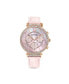 Фото #1 товара Passage Chrono Pink Leather Strap Watch, 9.52 mm