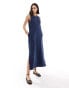 Фото #1 товара Threadbare jersey maxi dress in navy