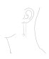 ფოტო #2 პროდუქტის Personalized Initial Alphabet A-Z Simple Lightweight Long Flat Heart Chain Threader Earrings For Women Teen .925 Sterling Silver Stabilizing U Hook