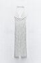 Фото #7 товара Платье с горловиной халтер и зеркальными деталями ZARA