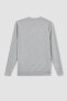 Slim Fit Bisiklet Yaka Baskılı Sweatshirt Z3242az23sp