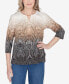 Фото #1 товара Classic Ombre Beaded Keyhole Neck Top