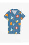 Polo Yaka Baskılı Erkek Bebek 2'li Pijama Takımı