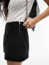 Topshop clean high waist cord short in black