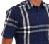 Фото #6 товара Burberry 经典格纹短袖衬衫 男款 深蓝色 / Рубашка Burberry Trendy Clothing 40039361