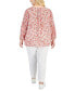 Фото #6 товара Plus Size Floral Pintucked Blouse