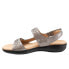 Фото #4 товара Trotters Romi T2118-033 Womens Gray Extra Wide Leather Slingback Sandals Shoes 7