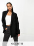 Фото #1 товара ASOS DESIGN Petite double breasted blazer in black