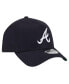 Фото #3 товара Men's Navy Atlanta Braves Team Color A-Frame 9FORTY Adjustable Hat