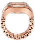 ფოტო #2 პროდუქტის Women's Watch Ring Two-Hand Rose Gold-Tone Stainless Steel 15mm