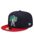 Фото #1 товара Men's Navy, Red San Antonio Missions Marvel x Minor League 59FIFTY Fitted Hat