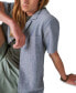 Фото #3 товара Men's Stripe Linen Short Sleeve Camp Collar Shirt