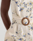 ფოტო #3 პროდუქტის Women's Belted Floral Jumpsuit