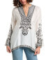 Johnny Was Natural Tempest Blouse Women's White Xs