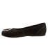 Softwalk Sonoma Halo S2257-004 Womens Black Narrow Nubuck Ballet Flats Shoes